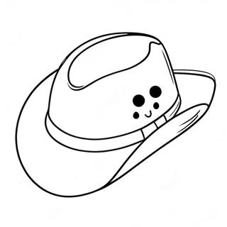 Stilig Cowboyhatt Målarbild | Preppy Cowboyhatt målarbild