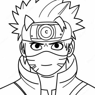 Kakashi med Sharingan färgläggningssida | Kakashi målarbild