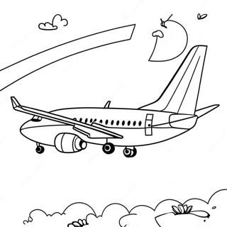 Boeing 737 i flyg färgläggningssida | Boeing 737 målarbild