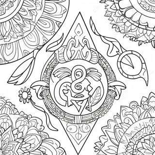 Pagan-symboler färgläggningssida | Pagan målarbild
