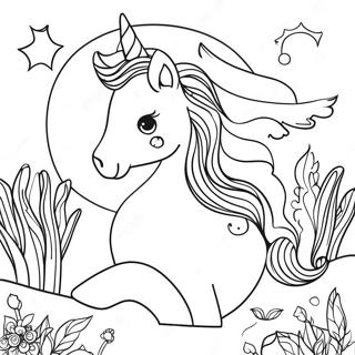 Mystisk pagan-natur färgläggningssida | Pagan målarbild