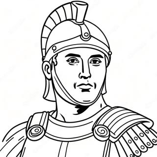 Antik Romersk Soldat Färgläggningssida | Romersk målarbild