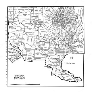 Minnesota delstatskontur färgläggningssida | Minnesota målarbild