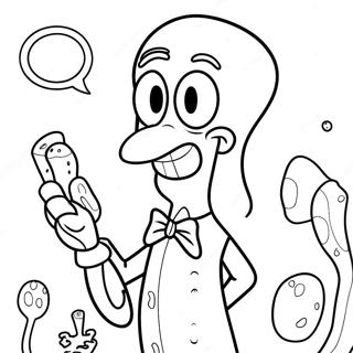 Squidward Målarbild | Bläckfisk målarbild