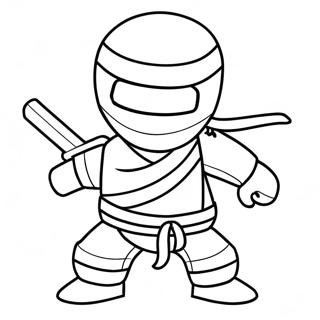 Ninja Roblox karaktär färgläggningssida | Ninja Roblox målarbild