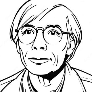 Andy Warhol färgläggningssida | Andy Warhol målarbild