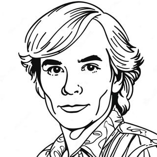 Färgglad Andy Warhol konst färgläggningssida | Andy Warhol målarbild