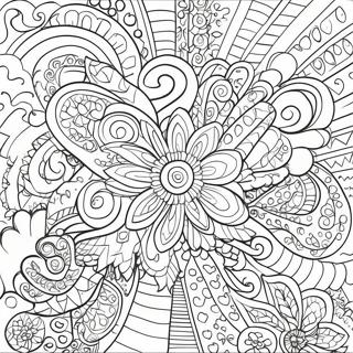 Groovy mönster färgläggningssida | Groovy målarbild