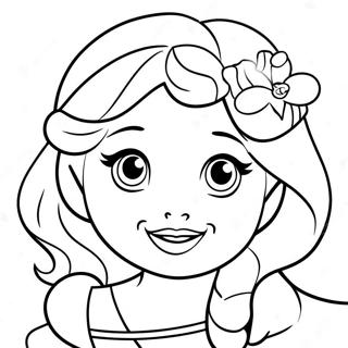 Söt Disney-prinsessa färgläggningssida | Söta Disney målarbild