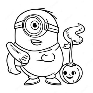 Halloween Minion färgläggningssida | Halloween Minion målarbild