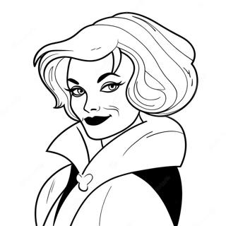Cruella De Vil Målarbok | Cruella målarbild