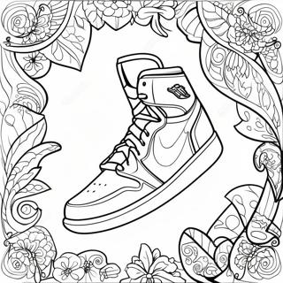Air Jordan-logotyp färgläggningssida | Air Jordan målarbild