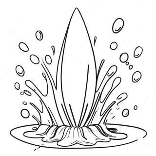 Vattensplash färgläggningssida | Vatten målarbild
