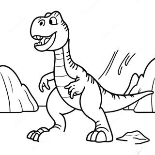 Camp Cretaceous T-Rex Ropande Målarbild | Camp Cretaceous målarbild