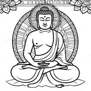 Mediternande Buddha Målarbild | Buddha målarbild