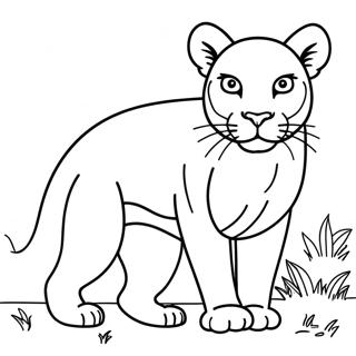 Puma Färgläggningssida | Puma målarbild