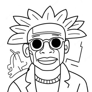 Basquiat Färgläggningssida | Basquiat målarbild