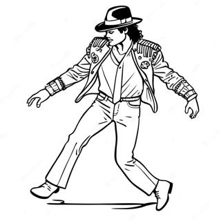 Michael Jackson moonwalkande färgläggningssida | Michael Jackson målarbild