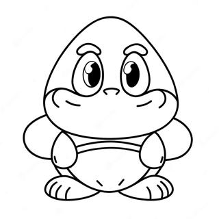 Färgläggningssida med Goomba | Goomba målarbild