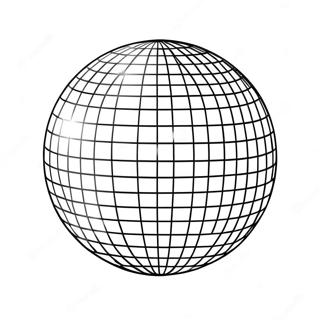 Disco Ball Färgläggningssida | Diskokula målarbild