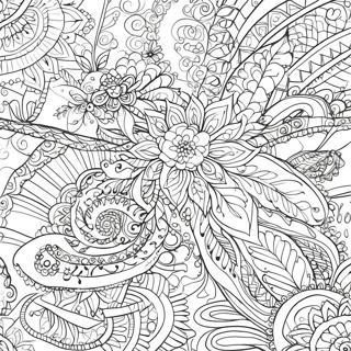 Invecklade Henna-mönster färgläggningssida | Henna målarbild