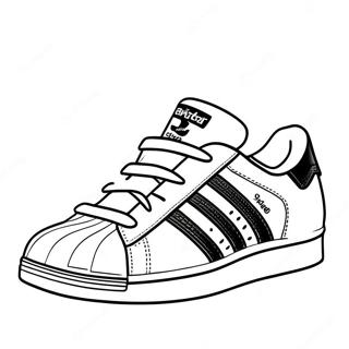 Adidas Superstar Sneakers Målarbild | Adidas målarbild