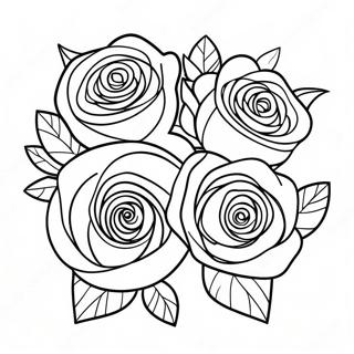 Rosor färgläggningssida | Rosor målarbild