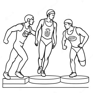 Olympiska idrottare i aktion färgläggningssida | OS målarbild
