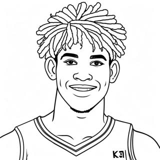 LaMelo Ball färgläggningssida | LaMelo Ball målarbild