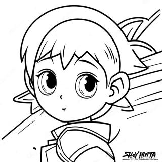 Shoyo Hinata i Aktion Målarbild | Haikyuu målarbild