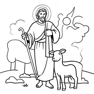 God Herde Målarbild | Gode herde målarbild