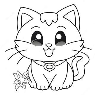 Super Katt Färgläggningssida | Super Katt målarbild
