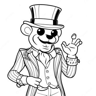 Glamorös Glamrock Freddy Målarbild | FNAF Säkerhetsbrott målarbild
