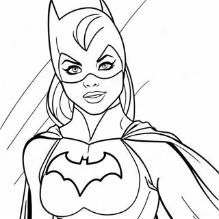Batgirl Målarbild | Fladdermusflicka målarbild