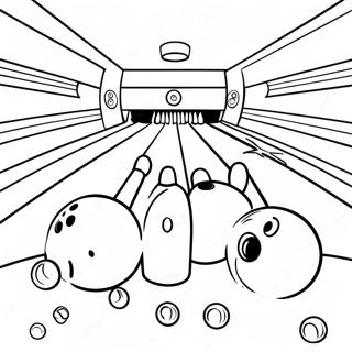 Bowlinghall Scen Målarbild | Bowling målarbild
