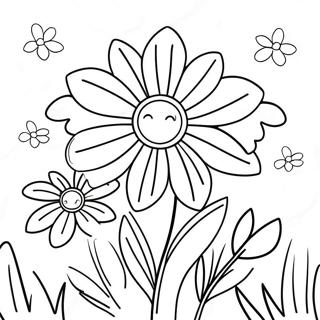 Vårblommor Färgläggningssida | April målarbild