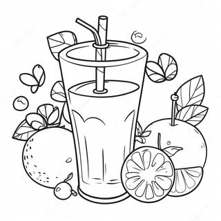 Uppfriskande Fruktjuice Målarbild | Drycker målarbild