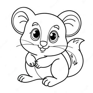 Söt Opossum Målarbild | Possum målarbild