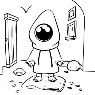 Skrämmande Little Nightmares scen målarbild | Små mardrömmar målarbild