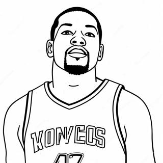 Kevin Durant Färgläggningssida | Kevin Durant målarbild