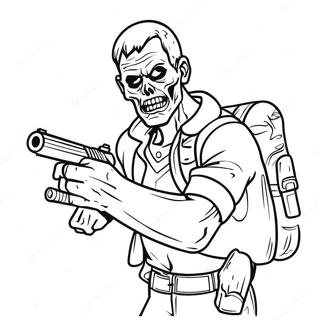 Zombie Jägare Färgläggningssida | Resident Evil målarbild