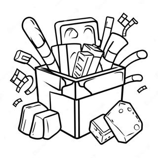 Minecraft Verktyg Färgläggningssida | Minecraft Verktyg målarbild