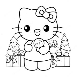 Hello Kitty Jul Målarbild | Hello Kitty Jul målarbild