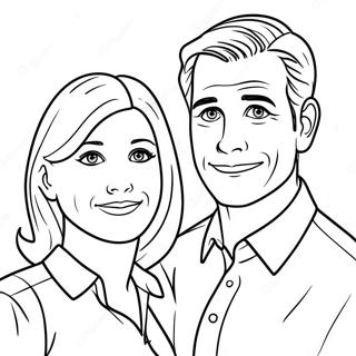 Steve och Maggie Färgläggningssida | Steve och Maggie målarbild