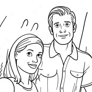 Steve och Maggie Äventyr Färgläggningssida | Steve och Maggie målarbild
