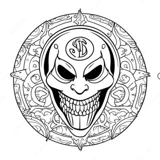 Slipknot Logotyp Färgläggningssida | Slipknot målarbild