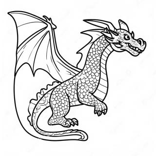 Storslagen Elddrake Flygande Målarbild | Cool Elddrake målarbild