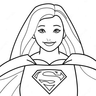 Supergirl med Kappa Målarbild | Supergirl målarbild