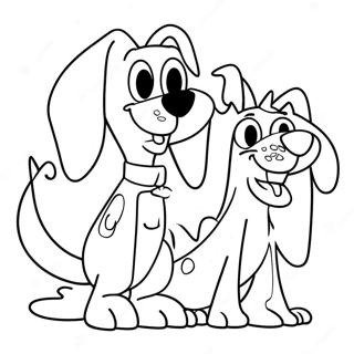 CatDog färgläggningssida | KattHund målarbild
