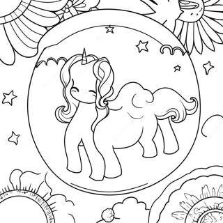 Celestial färgläggningssida | Himlens målarbild